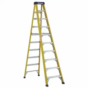 WESTWARD 44YY37 Stepladder, 10 ft Lengthadder Height, 9 Steps, 375 lb, 65 Inch Size Base Spread | CV2ANZ