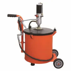 WESTWARD 45CT58 Portable Air Operated Grease Pump, Steel Bucket | CU9WJM