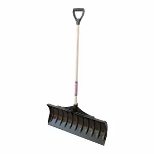 WESTWARD 46MP80 Snow Pusher, 30 Inch Blade Width, Wood, 43 1/4 Inch Handle Length, D-Grip | CV2AAN