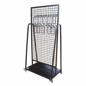 WESTWARD 48GE61 Long Handle Tool Rack, 36 Inch Size x 24 Inch Size x 72 in, 240 lb Capacity, Steel, Black | CU9XWC