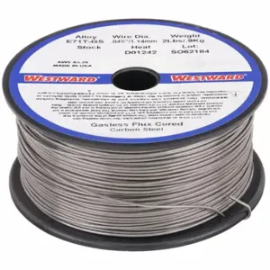 WESTWARD 48LY85 Flux-Cored Welding Wire, Carbon Steel, E71T-GS, 0.045 Inch, 2 lb | CU9XDX