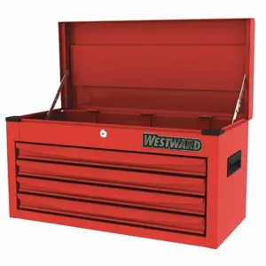 WESTWARD 48RJ69 Light Duty Chest, Red, 3 Drawers, Top, 13-5/8 Height | AX3MFM