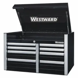 WESTWARD 49NR85 Top Chest, PoWidther Coated Black, 42 Inch W x 25 3/4 Inch D x 24 3/4 Inch H, Black | CV2ATK