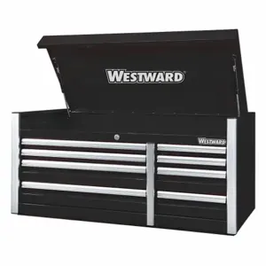 WESTWARD 49NR87 Top Chest, PoWidther Coated Black, 54 Inch W x 25 3/4 Inch D x 24 3/4 Inch H, Black | CV2ATL