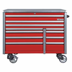 WESTWARD 49NR90 Rolling Tool Cabinet, Matte Red, 54 Inch Width X 25 45/64 Inch Depth X 48 3/4 Inch Height | CU9ZXX