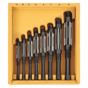 WESTWARD 4LGU3 Adjustable Hand Reamer Set High Speed Steel 8 Pieces | AD8PGE