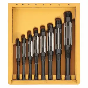 WESTWARD 4LGU3 Adjustable Hand Reamer Set High Speed Steel 8 Pieces | AD8PGE