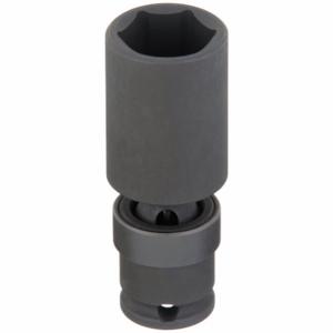 WESTWARD 4LYF4 Flex Impact Socket 3/8in Drive 1 Inch 6pts | AD8RUK