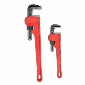 WESTWARD 4PL94 Straight Pipe Wrench Set Cast Iron 2pc | AD9CYU