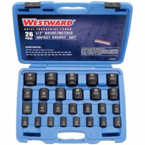 WESTWARD 4PRG6 Impact Socket Set 1/2 Drive 26 Pc | AD9DNB