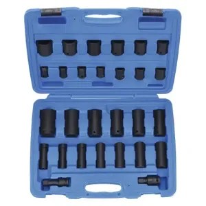 WESTWARD 4PRG8 Impact Socket Set 1/2 Drive 28 Pc | AD9DND