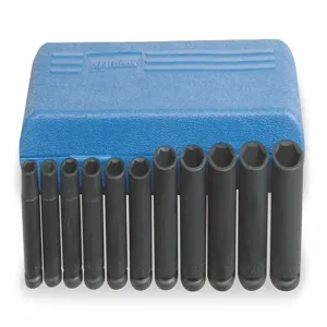 WESTWARD 4YP62 Impact Socket Set, 1/2 Inch Drive Size, Alloy Steel, Black Oxide | CH6KDM