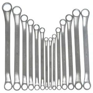 WESTWARD 4YR23 Box End Wrench Set 1/4-7/8in 6-19mm 14pc | AE2NQL