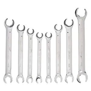 WESTWARD 4YR29 Flare Nut Wrench Set 9-17mm 3/8-7/8 8 Pc | AE2NQR