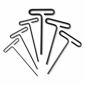 WESTWARD 4YR74 Hex Key Set, T, Metric and SAE, Long, 12 Pieces, Pouch, Alloy Steel | CU9XWE