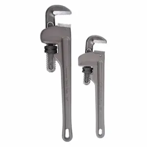 WESTWARD 4YR92 Straight Pipe Wrench Set Aluminium 2pc | AE2NRV