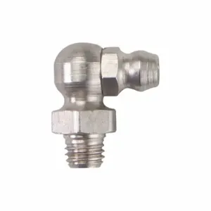 WESTWARD 52PA04 Grease Fitting, 1/4 28 Fitting Thread Size, 90 Deg Fitting Head Angle, SAE-LT, 10 PK | CU9XUB