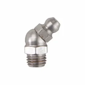 WESTWARD 52PA10 Grease Fitting, M8-1 mm Fitting Thread Size, 45 Deg Fitting Head Angle, Metric, 10 PK | CU9XVA