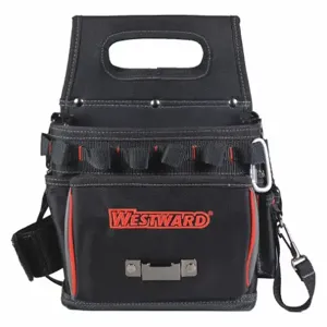 WESTWARD 53JW35 Tool Bag, Polyester, 17 Pockets, 9 Inch Overall Width, 7 Inch Overall Dp | CV2AVA