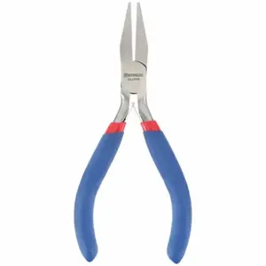 WESTWARD 53JX09 Flat Nose Plier, 1 1/4 Inch Max Jaw Opening, 5 Inch Overall Length, 1 Inch Jaw Length | CU9XQW