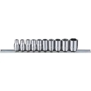 WESTWARD 53PN25 Chrome Socket Set, Drive Size 1/4, 20 Pieces | AX3MFU