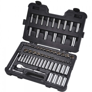 WESTWARD 53PN33 Chrome Socket Set, Drive Size 3/8, 73 Pieces | AX3MLT