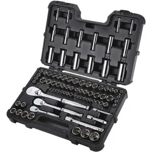 WESTWARD 53PN73 Chrome Socket Set, Drive Size 1/2, 3/8 And 1/4, 86 Pieces | AX3MMT