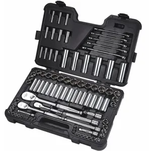 WESTWARD 53PN76 SAE/Metric Chrome Socket Set, Number of Pieces 91 | CD3FRL