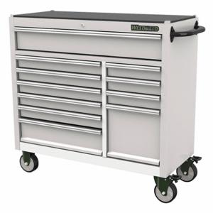 WESTWARD 53RH52 Rollbarer Werkzeugschrank, Silber, 42 Zoll Breite x 18 7/8 Zoll Tiefe x 40 Zoll Höhe, Silber | CU9ZXZ