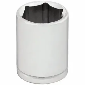 WESTWARD 53YP83 Socket, 1/4 Inch Drive Size, 1/2 Inch Socket Size, 6-Point Chrome | CU9WQK