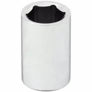 WESTWARD 53YP91 Socket, 1/4 Inch Drive Size, 8 mm Socket Size, 6-Point Chrome | CU9WTX