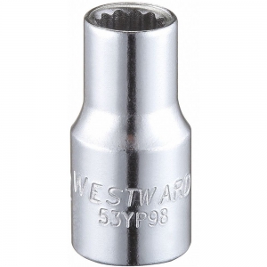 WESTWARD 53YP98 7/32-Zoll-Stecknuss aus legiertem Stahl mit 1/4-Zoll-Antriebsgröße und vollständig polierter Oberfläche | CD2HTD