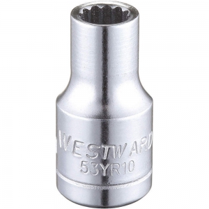 WESTWARD 53YR10 Socket, Alloy Steel, 5mm Socket Size, 1/4 Drive Size | AX3MYK
