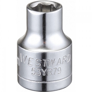 WESTWARD 53YR79 Stecknuss, 3/8-Zoll-Antriebsgröße, 7 mm, legierter Stahl, vollständig polierte Oberfläche | CD2YXU