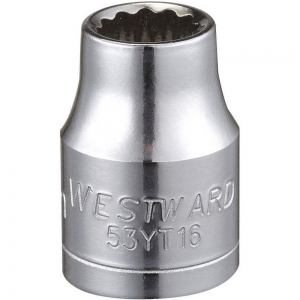WESTWARD 53YT16 Socket, Alloy Steel, 8mm Socket Size, 3/8 Drive Size | AX3NEJ