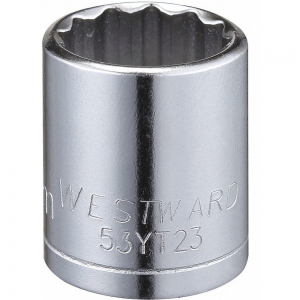 WESTWARD 53YT23 Socket, 3/8 Inch Drive Size, 15 mm, Alloy Steel | CD3FTB