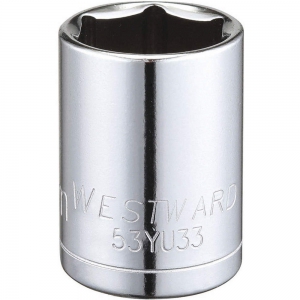 WESTWARD 53YU33 Sockel, legierter Stahl, 21 mm Sockelgröße, 1/2 Antriebsgröße | AX3NEN