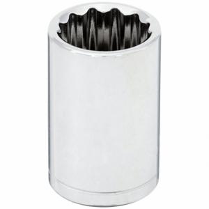 WESTWARD 53YU69 Socket, 1/2 Inch Drive Size, 18 mm Socket Size, 12-Point Chrome | CU9WMR