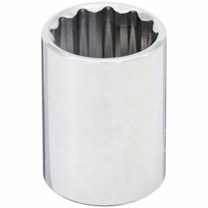 WESTWARD 53YU74 Socket, 1/2 Inch Drive Size, 23 mm Socket Size, 12-Point Chrome, Metric | CU9WNH