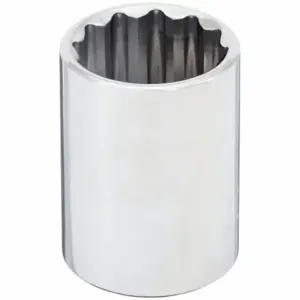 WESTWARD 53YU50 Socket, 1/2 Inch Drive Size, 3/4 Inch Socket Size, 12-Point Chrome | CU9WPJ