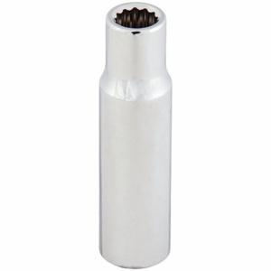 WESTWARD 53YV42 Socket, 1/2 Inch Drive Size, 12 mm Socket Size, 12-Point, Deep, Chrome | CU9WLR