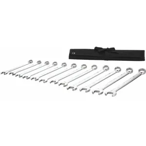 WESTWARD 54DF94 Combination Wrench Set, Metric, No. of Pieces 12, No. of Points 12 | CD2HTZ