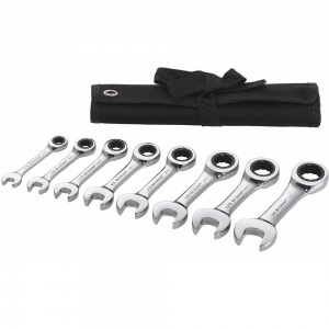 WESTWARD 54DG30 Ratcheting Combination Wrench Set, SAE, No. of Pieces 8, No. of Points 12 | CD2MGB