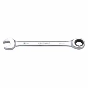 WESTWARD 54PN58 Combination Wrench, Alloy Steel, 18 mm Head Size, 9 1/4 Inch Overall Length, Rounded | CU9ZTR