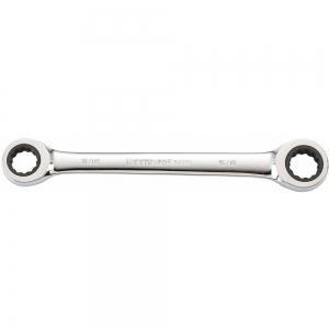 WESTWARD 54PP65 9/16 Inch, 5/8 Inch, Ratcheting Box End Wrench, SAE, No. of Points 12 | CD2MKT