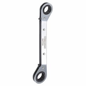 WESTWARD 54PP84 Box End Wrench, Alloy Steel, Chrome, 19 mm 21 mm Head Size, 8 7/8 Inch Overall Length | CU9ZPW