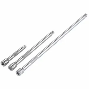 WESTWARD 54PR03 Socket Extension Set, 1/4 Inch Input Drive Size, 1/4 Inch Output Drive Size, Chrome | CV2ALF