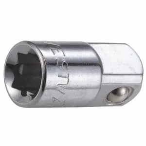 WESTWARD 54PR16 Socket Adapter, 3/8 Inch Output Drive Size, Square, 1 Inch Length, Chrome | CJ3LTD