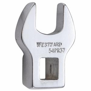 WESTWARD 54PR37 Crowfoot Socket Wrench, Alloy Steel, Chrome, 3/8 Inch Drive Size, 9/16 Inch Head Size | CU9XMB