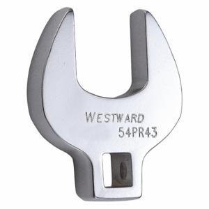 WESTWARD 54PR43 Crowfoot Socket Wrench, Alloy Steel, Chrome, 3/8 Inch Drive Size, 15/16 Inch Head Size | CU9XLU